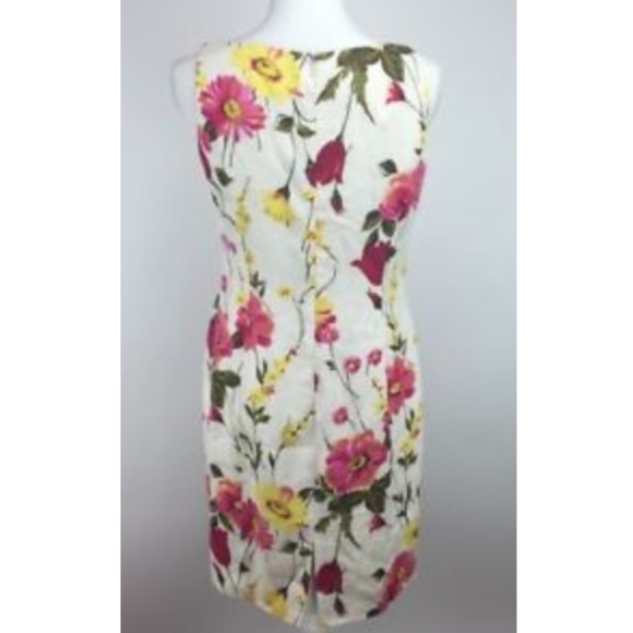 Jones New York Linen Floral Print Sheath Dress - Picture 3 of 8